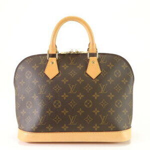 Louis Vuitton Monogram Alma leather handbag tote top handles classic